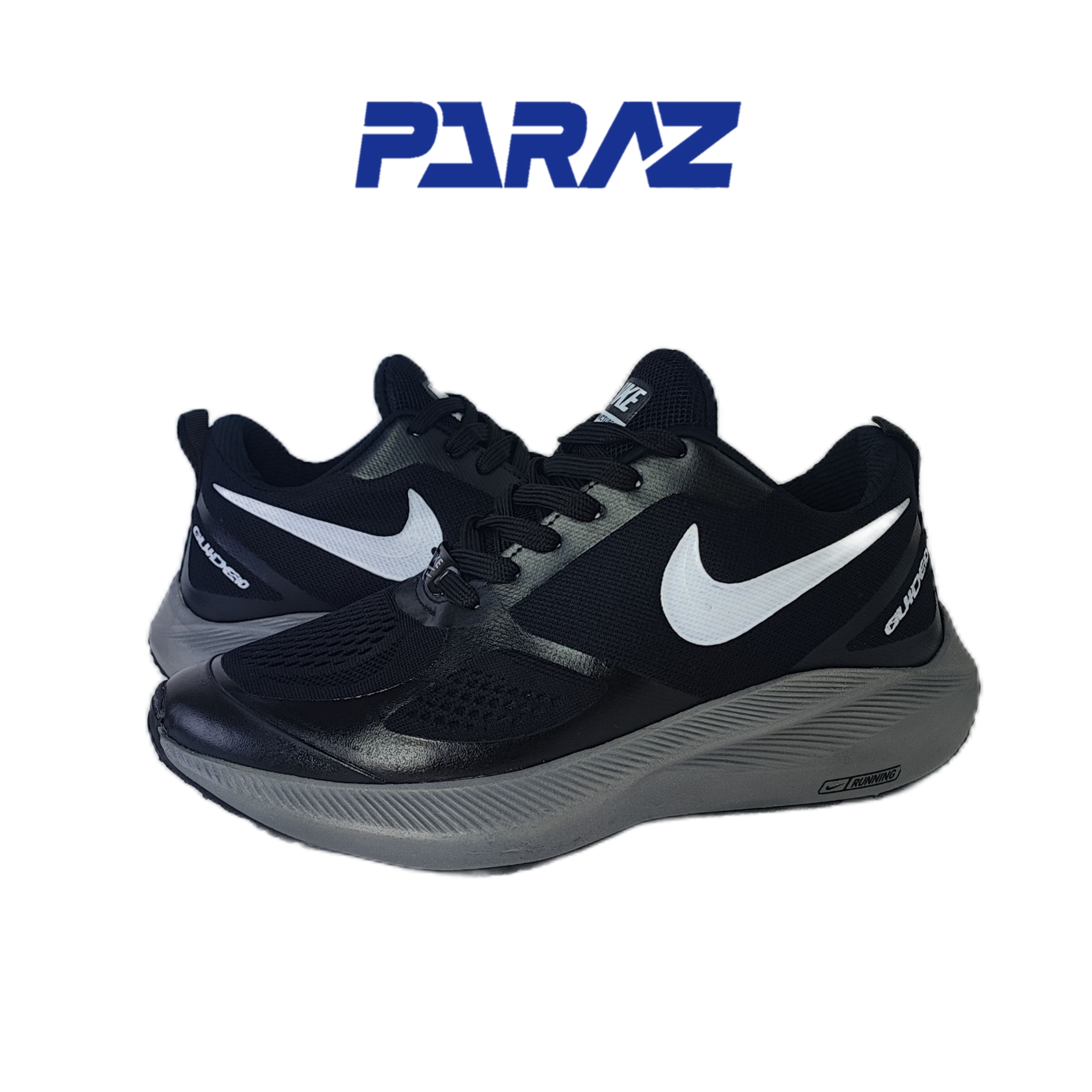 کفش اسپرت و رانینگ مردانه برند نایکی مدل شیلد nikeمشکی طوسی