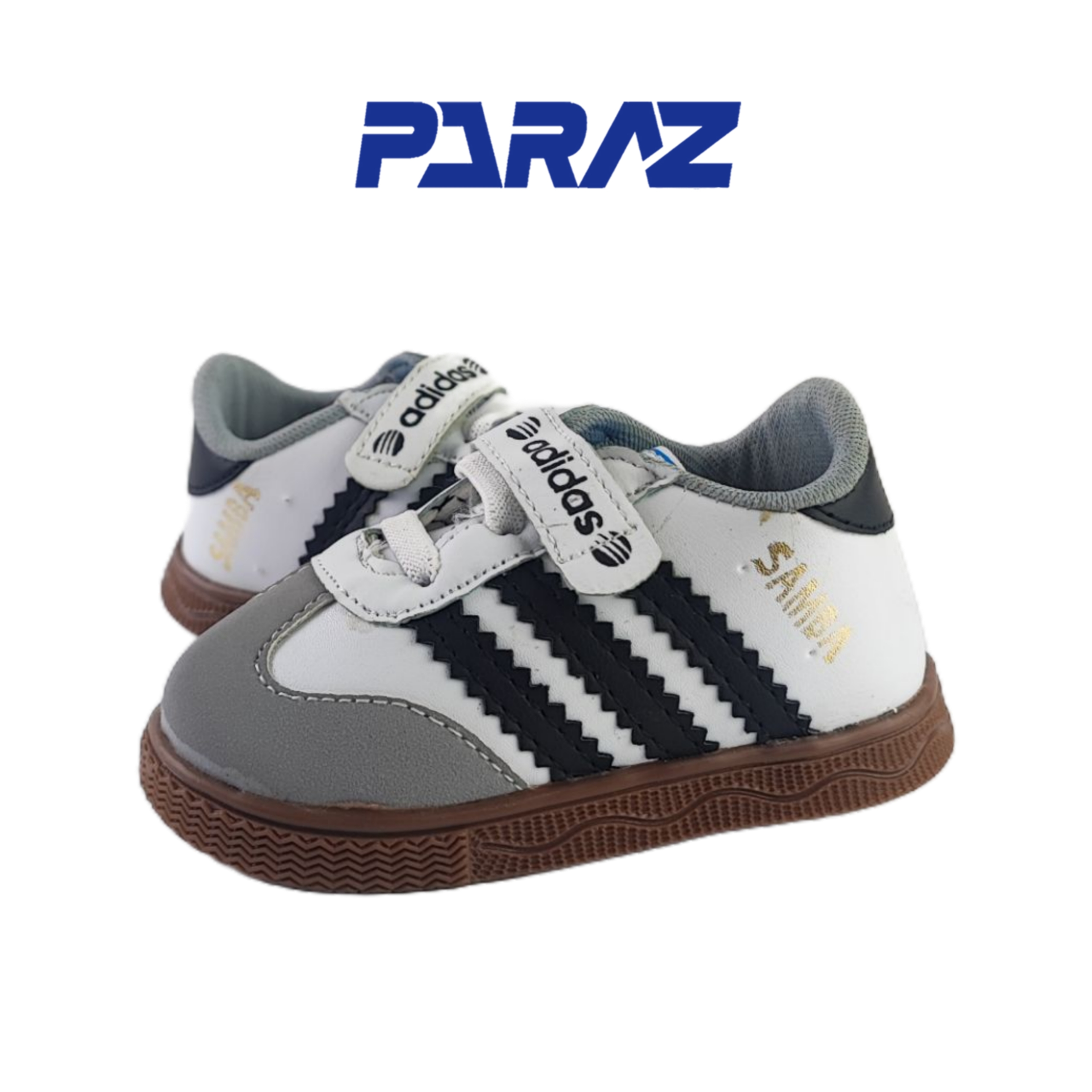 کفش بچگانه نقلی برند آدیداس مدل سامبا Adidas طوسی