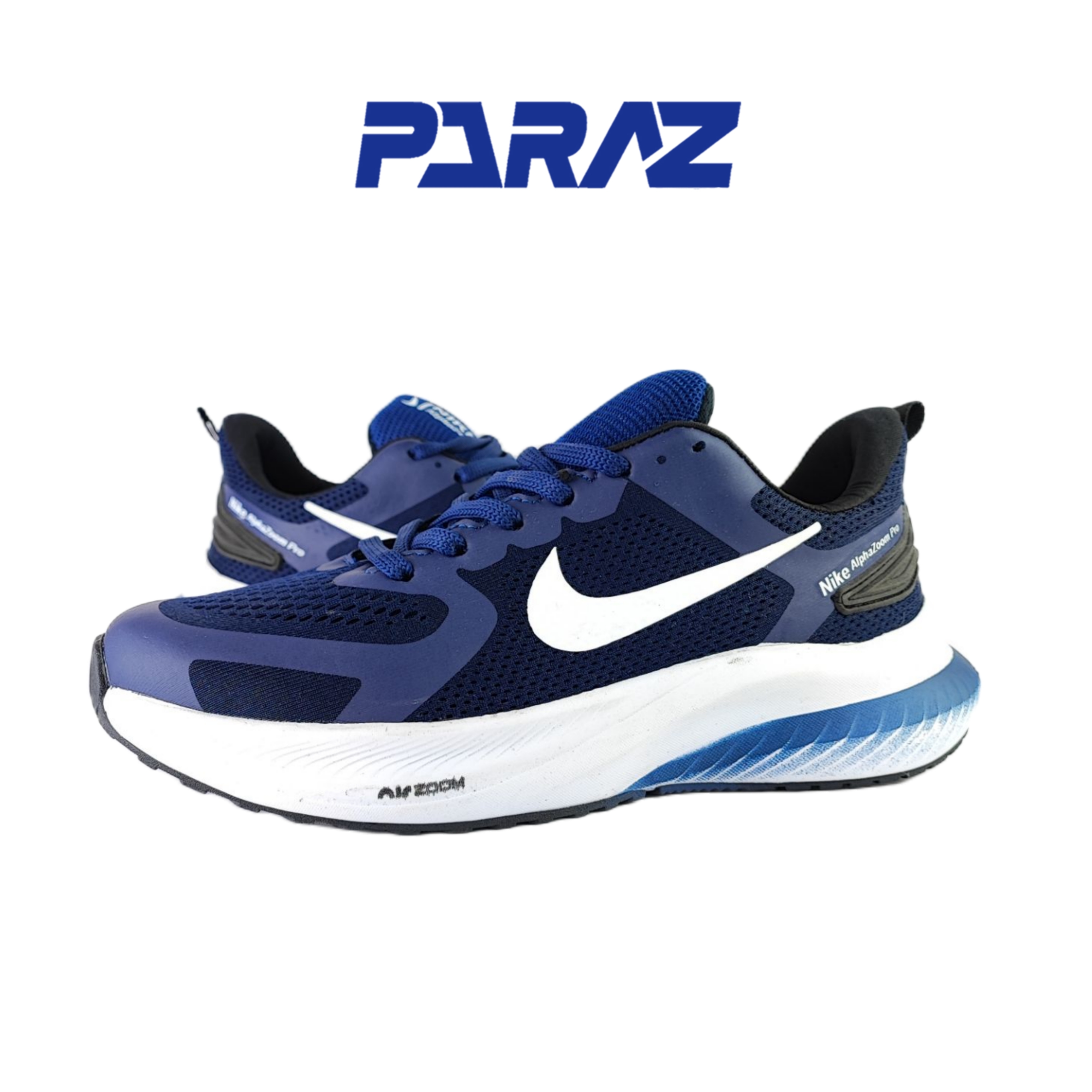 کفش رانینگ و اسپرت مردانه برند نایکی nike مدل آلفازوم پرو سورمه‌ای