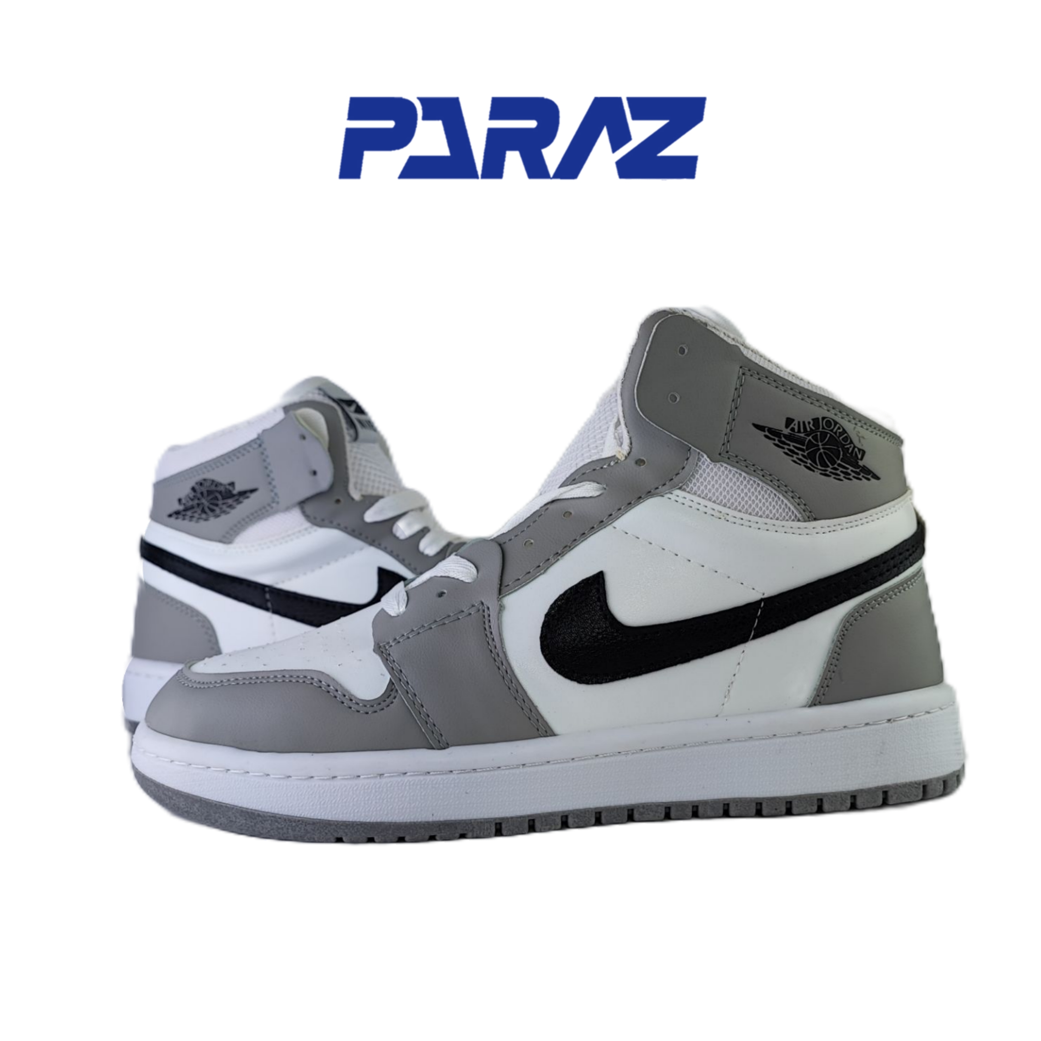 کفش اسپرت مردانه برند نایکی nike مدل جردن وان ساقدار سفید طوسی