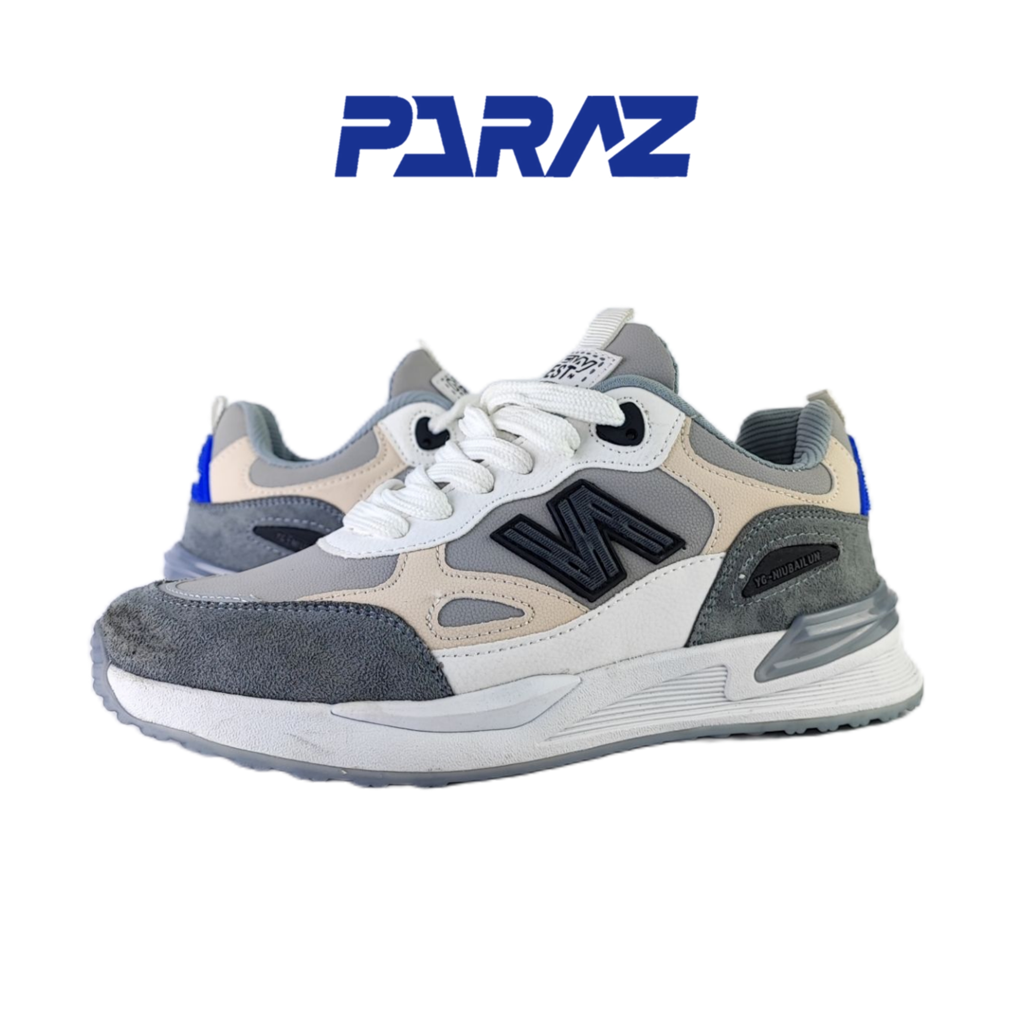 کفش اسپرت مردانه برند نیوبالانس new balance مدل پدیده کرم طوسی