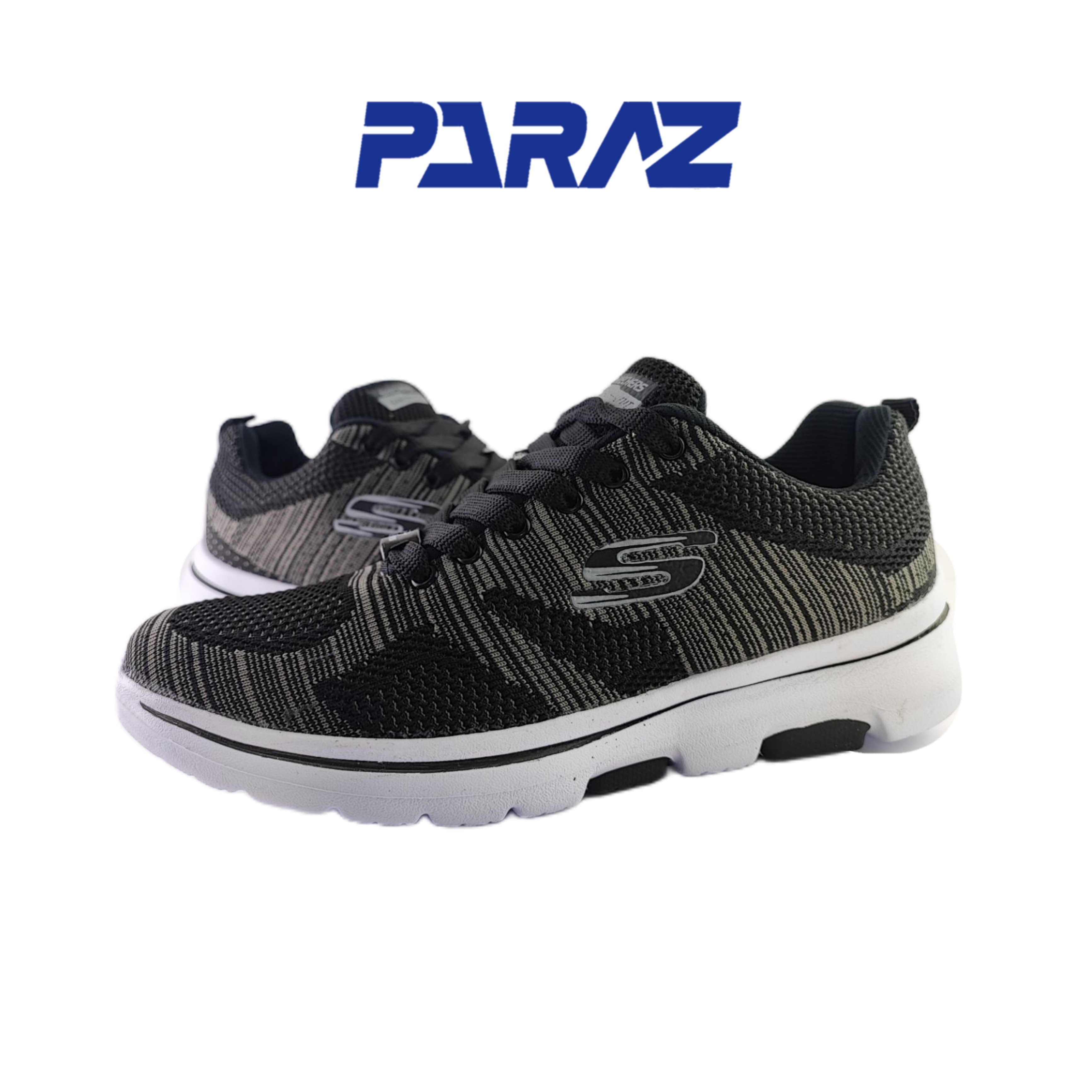 کفش اسپرت و روزمره مردانه برند اسکچرز Skechers مشکی طوسی