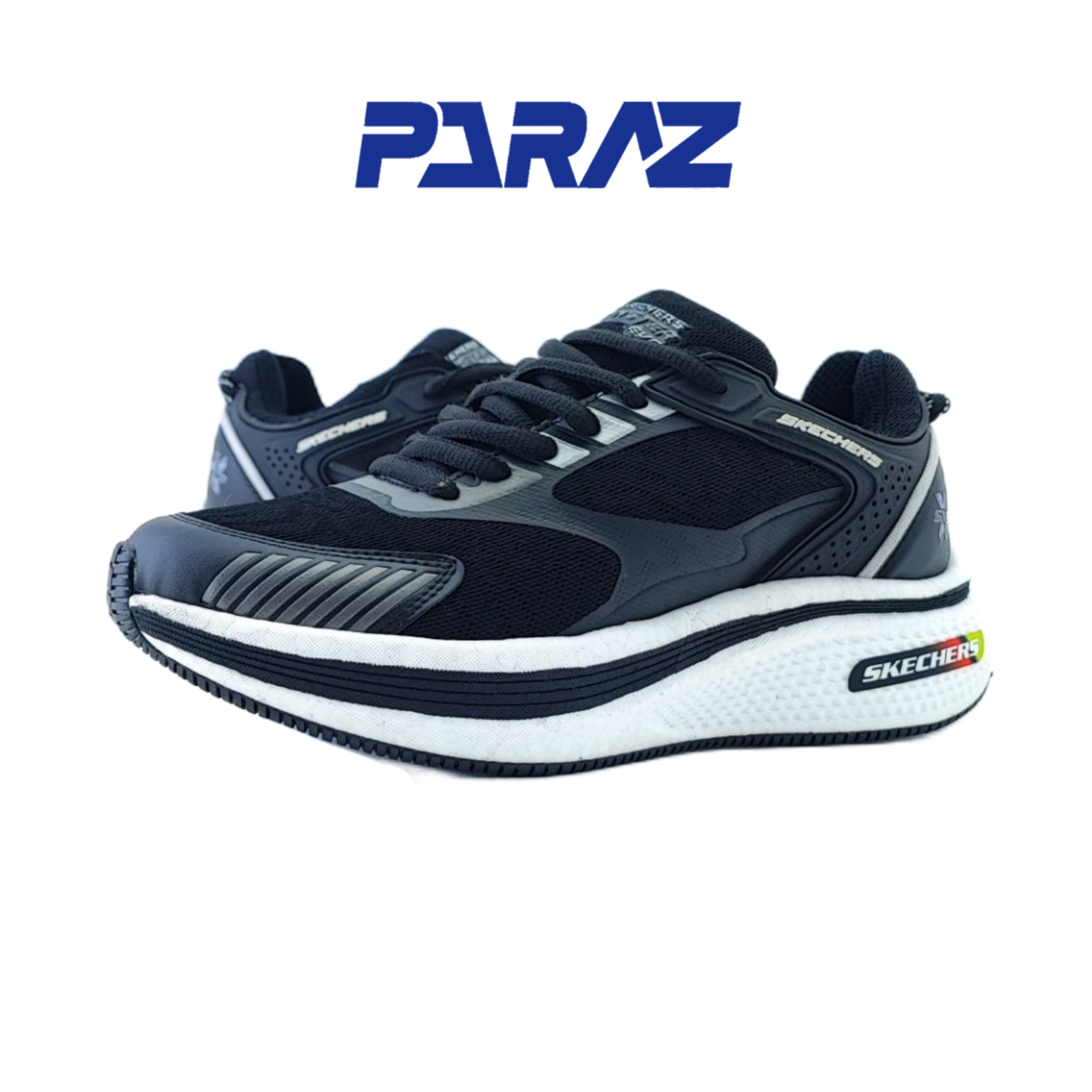 کفش اسپرت و روزمره مردانه برند اسکچرز Skechers مدل مانستر مشکی سفید