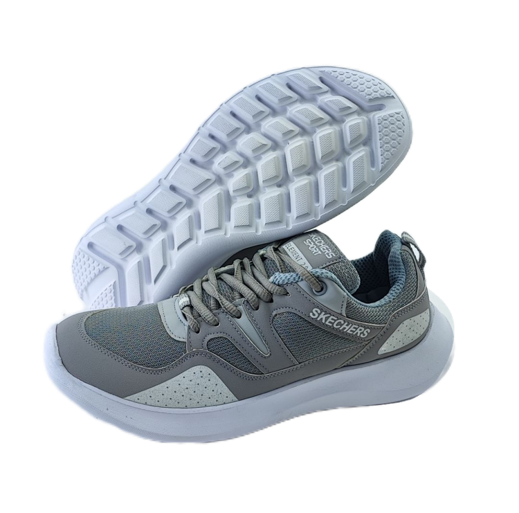 کفش اسپرت و روزمره مردانه برند اسکچرز Skechers مدل کوانتوم طوسی