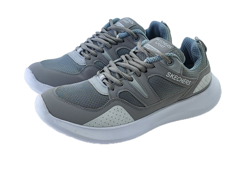 کفش اسپرت و روزمره مردانه برند اسکچرز Skechers مدل کوانتوم طوسی