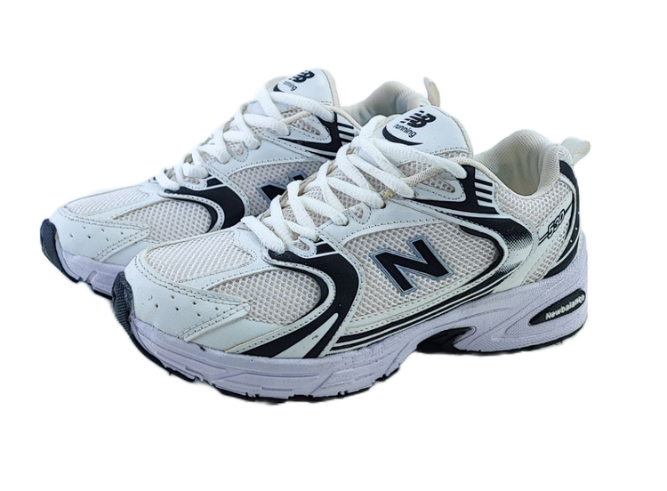 کفش اسپرت زنانه و پسرانه مدل نیوبالانس 530 new balance سفید مشکی