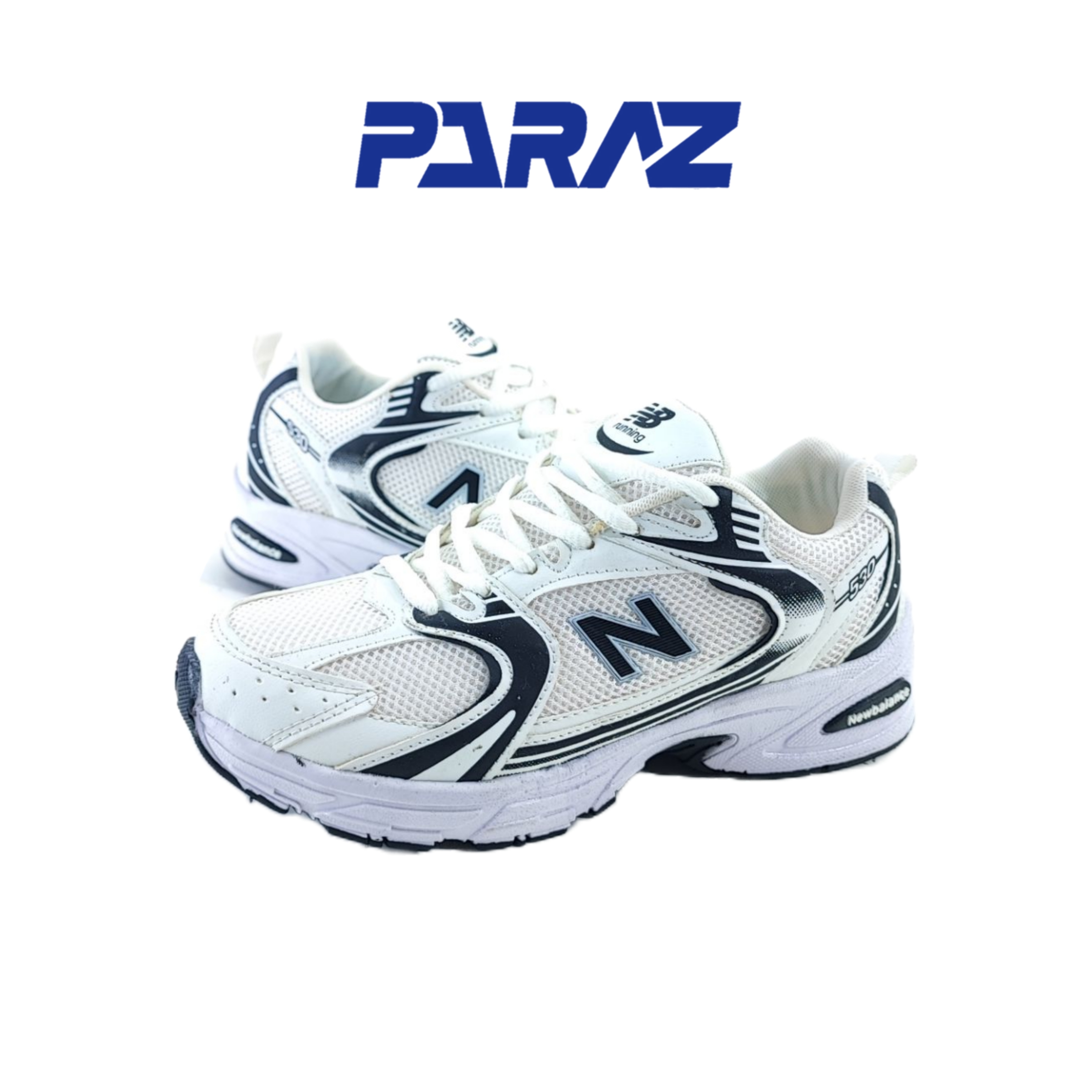 کفش اسپرت زنانه و پسرانه مدل نیوبالانس 530 new balance سفید مشکی