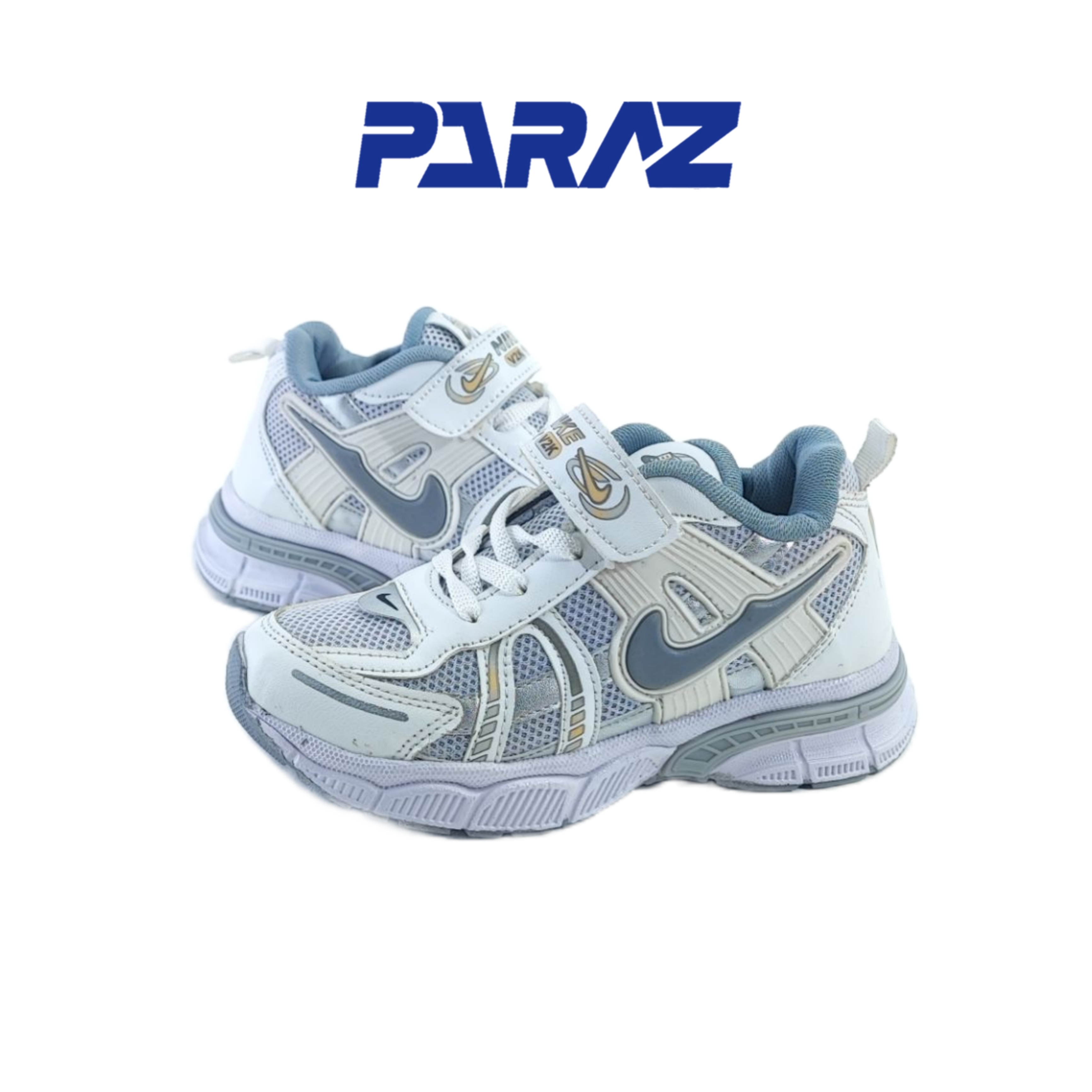 کفش اسپرت بچگانه برند نایکی nike مدل وی تو کی V2K سفید طوسی