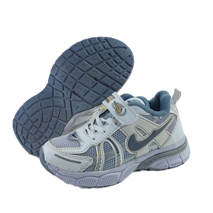 کفش اسپرت بچگانه برند نایکی nike مدل وی تو کی V2K سفید طوسی