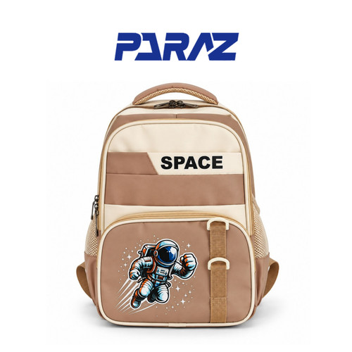 کوله پشتی وارداتی فانتزی مدل اسپیس SPACE کرمی