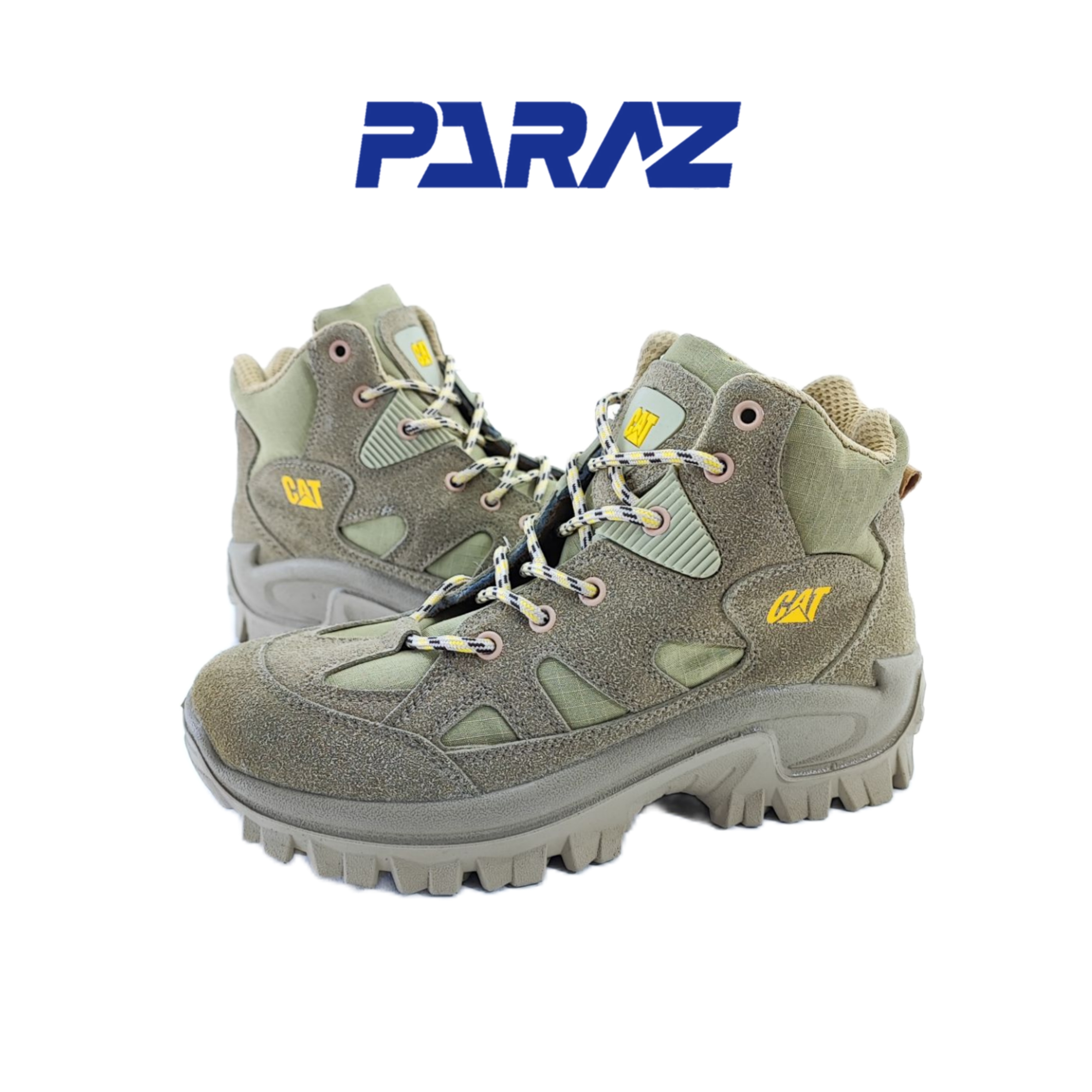 کفش کوهنوردی و طبیعت گردی تمام وارداتی زنانه برند کاترپیلار CAT رویه اشبالت طبیعی کرم