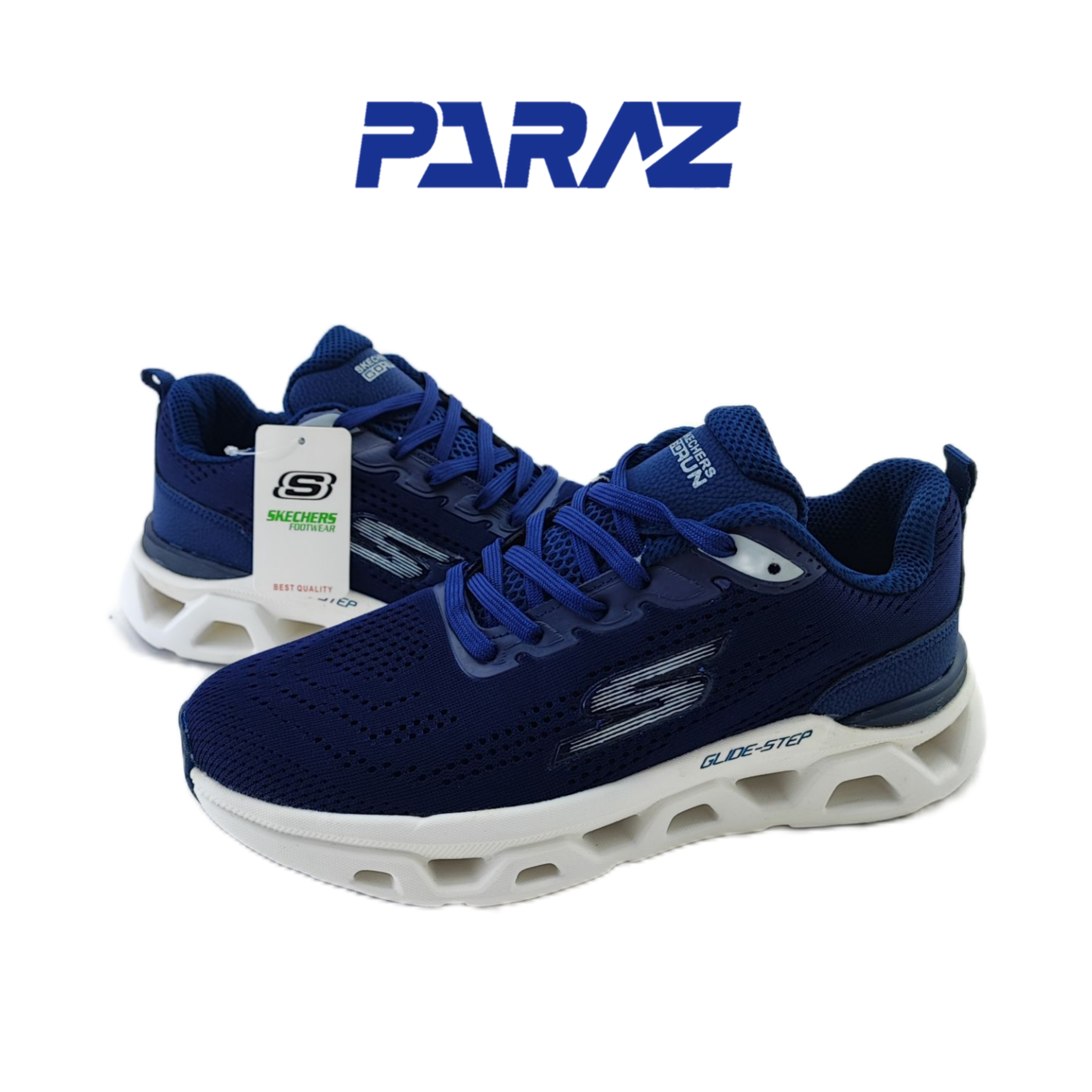 کفش اسپرت و رانینگ مردانه تمام وارداتی برنداسکچرز skechers مدل step سرمه‌ای