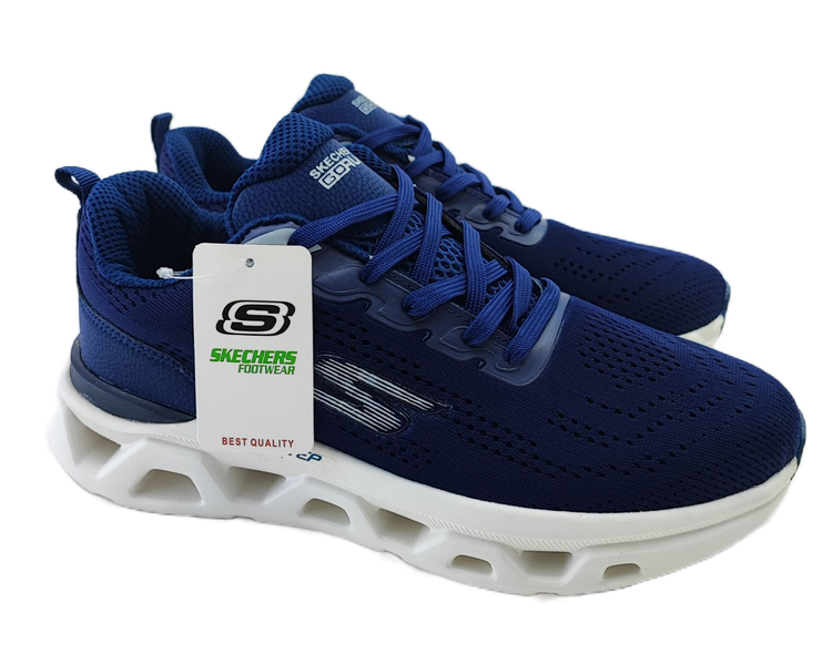 کفش اسپرت و رانینگ مردانه تمام وارداتی برنداسکچرز skechers مدل step سرمهای