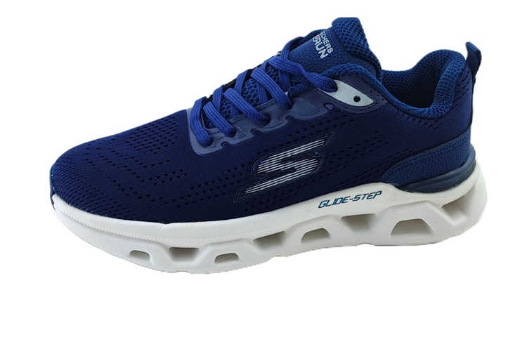 کفش اسپرت و رانینگ مردانه تمام وارداتی برنداسکچرز skechers مدل step سرمهای