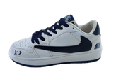 کفش اسپرت زنانه و پسرانه مدل نایکی تراویس nike Travis سفید آبی با بند اضافه